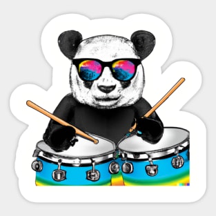 Drummer panda Sticker